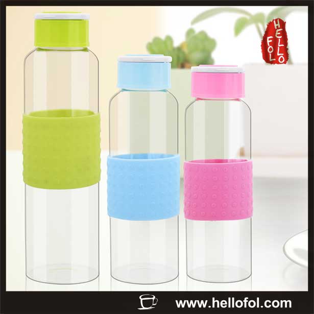 single wall glass drinking bottle for gift
